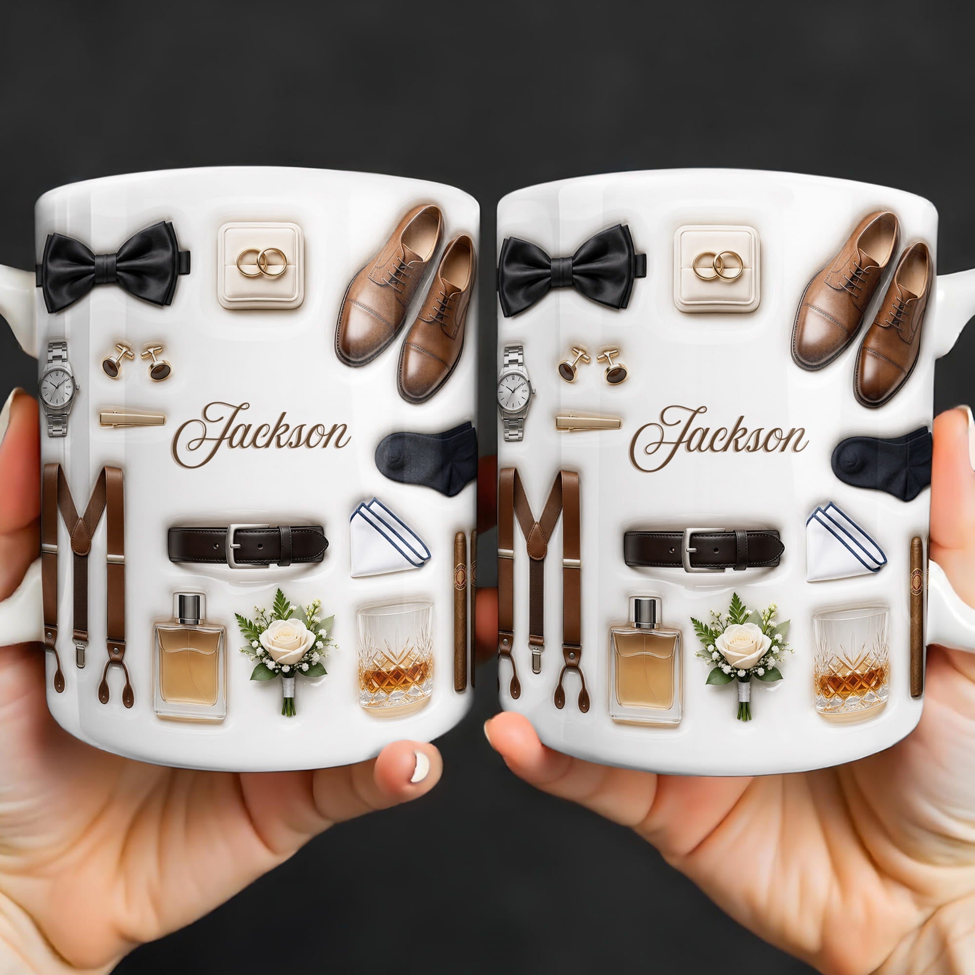 Personalized Bridal Coffee Mug Custom Name Gift for Bride