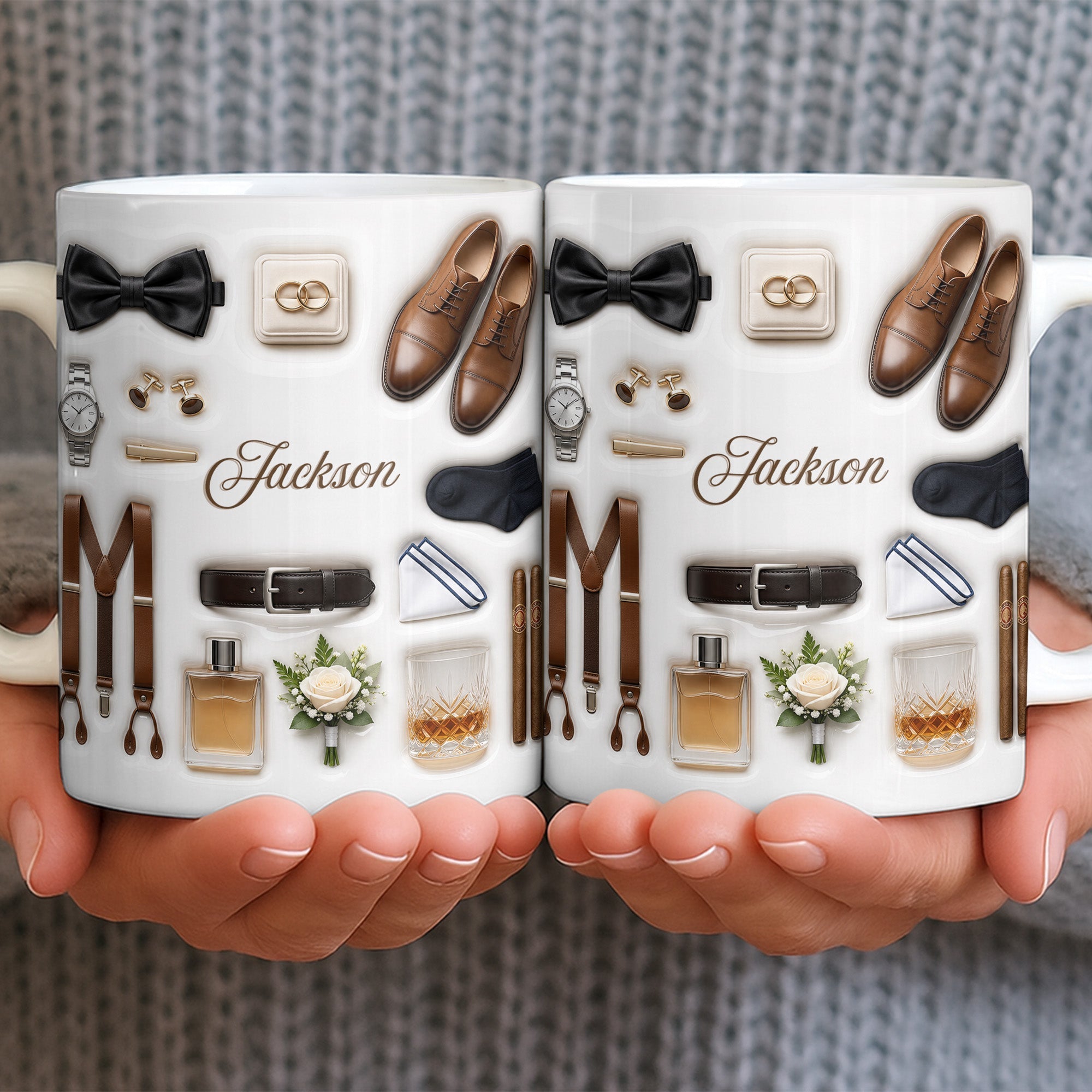 Personalized Bridal Coffee Mug Custom Name Gift for Bride