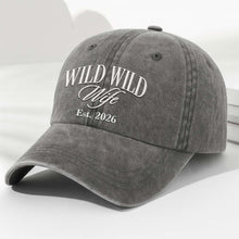 Load image into Gallery viewer, Personalized Washed Denim Cap Custom Year Gift for Wife
