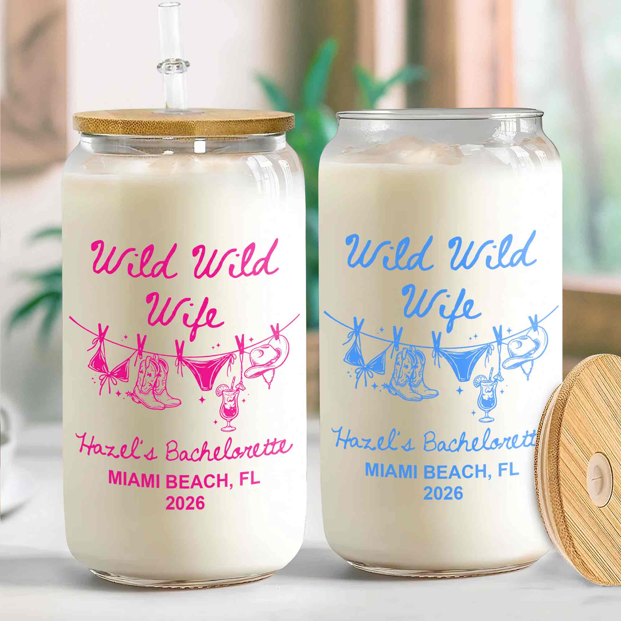 Personalized Clear Glass Can Best Wife Gift for Bachelorette Party