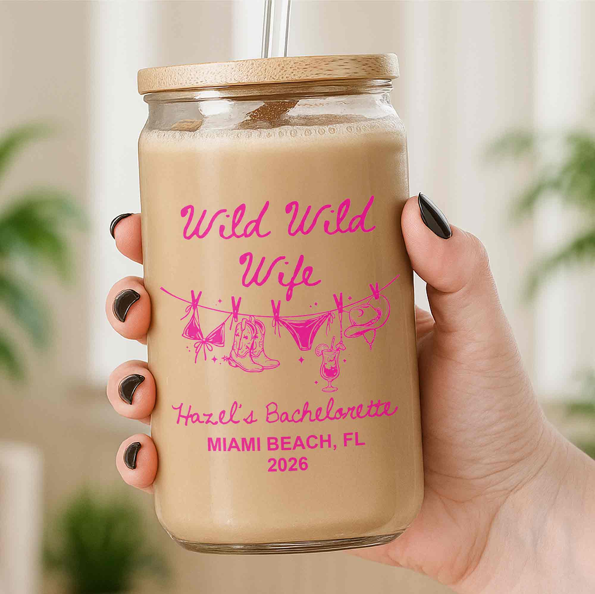Personalized Clear Glass Can Best Wife Gift for Bachelorette Party