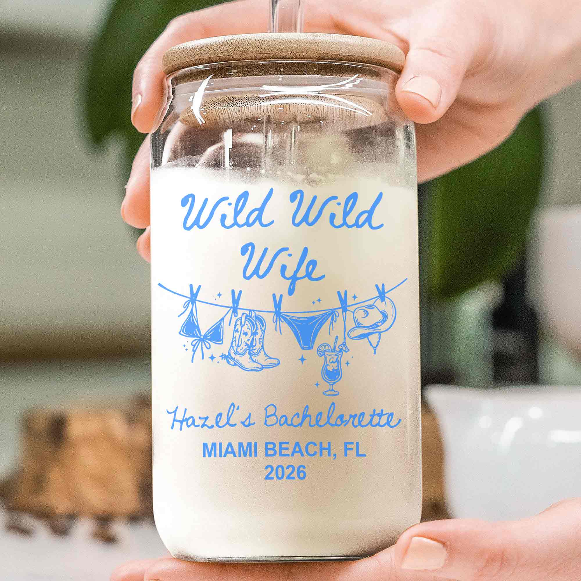 Personalized Clear Glass Can Best Wife Gift for Bachelorette Party