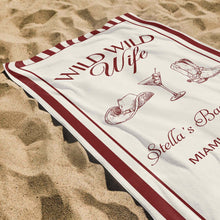 Load image into Gallery viewer, Personalized Cowboy Hat Beach Towel Gift for Bachelorette Party
