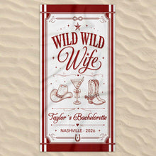 Load image into Gallery viewer, Personalized Microfiber Beach Towel Custom Name Bachelorette Gift
