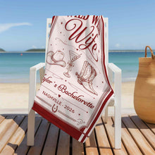 Load image into Gallery viewer, Personalized Microfiber Beach Towel Custom Name Bachelorette Gift
