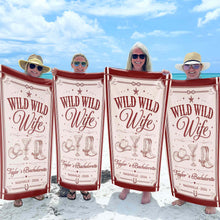 Load image into Gallery viewer, Personalized Microfiber Beach Towel Custom Name Bachelorette Gift
