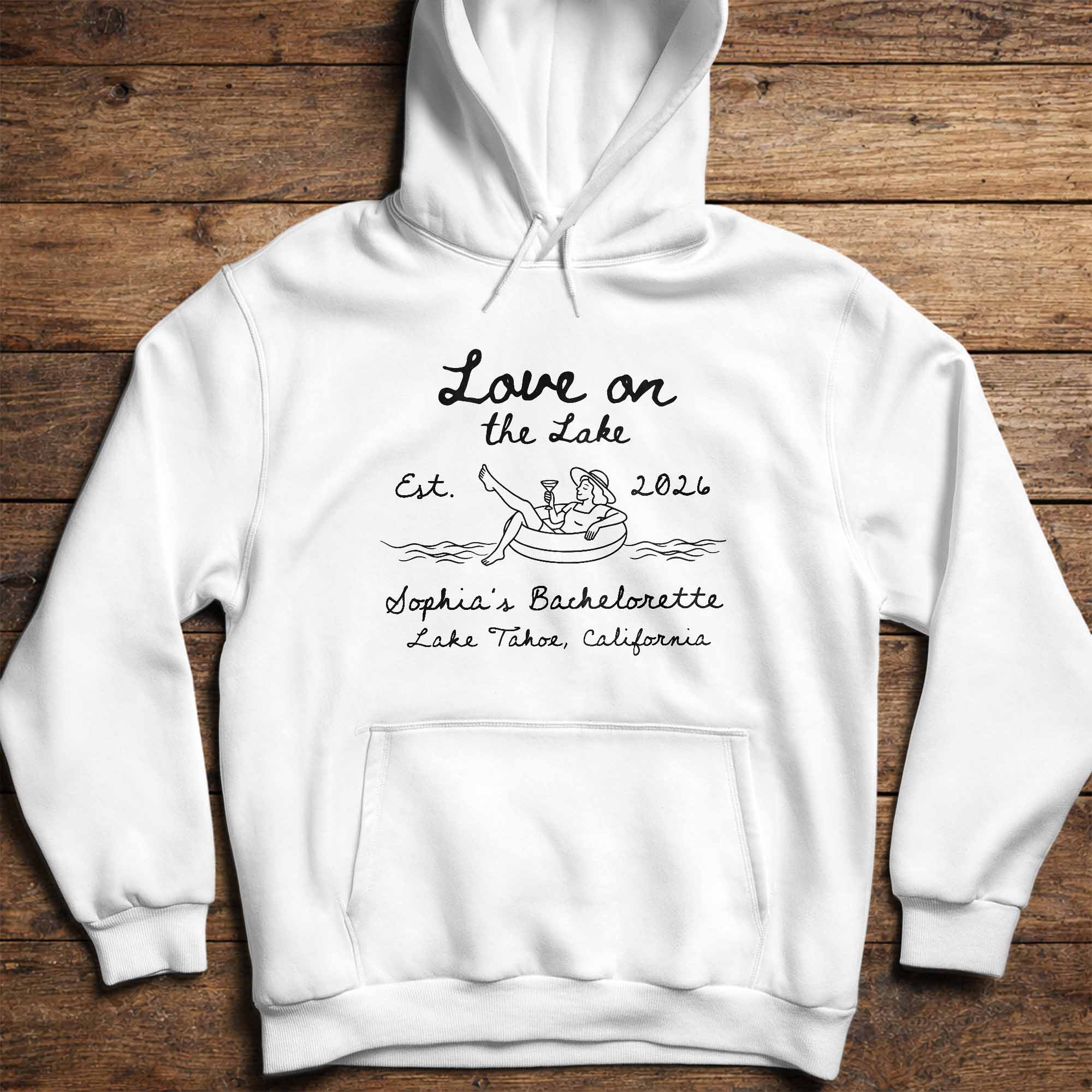 Personalized Unisex T-shirt & Hoodie Love on the Lake Gift for Bachelorette