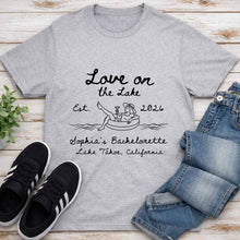 Load image into Gallery viewer, Personalized Unisex T-shirt &amp; Hoodie Love on the Lake Gift for Bachelorette
