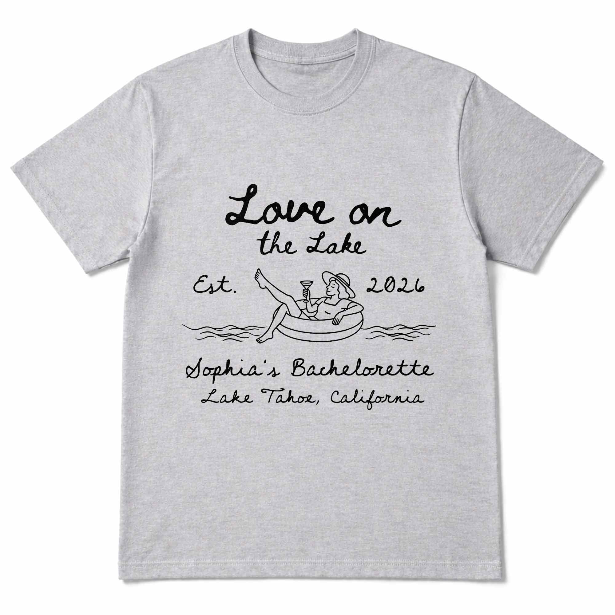 Personalized Unisex T-shirt & Hoodie Love on the Lake Gift for Bachelorette