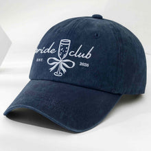 Load image into Gallery viewer, Personalized Washed Denim Cap Custom Name Bridal Shower Gift
