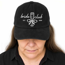 Load image into Gallery viewer, Personalized Washed Denim Cap Custom Name Bridal Shower Gift
