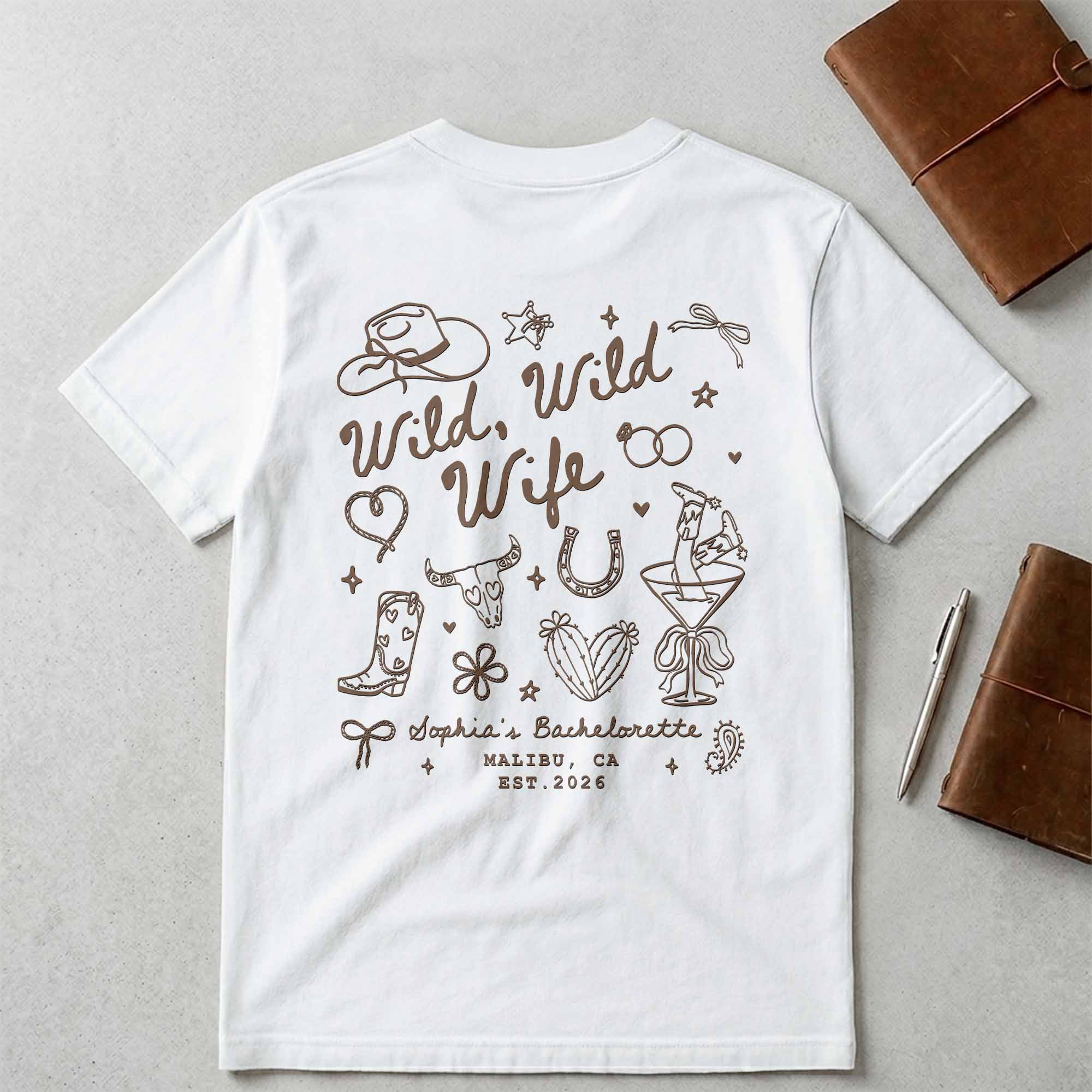 Personalized Custom Bachelorette T-Shirt Gift for Bride