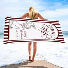 Load image into Gallery viewer, Personalized Beach Towel for Wife Bachelorette Party Custom Name
