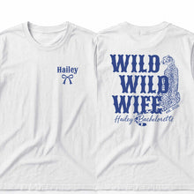 Load image into Gallery viewer, Personalized Cheetah Bachelorette T-Shirt Custom Front Back Gift
