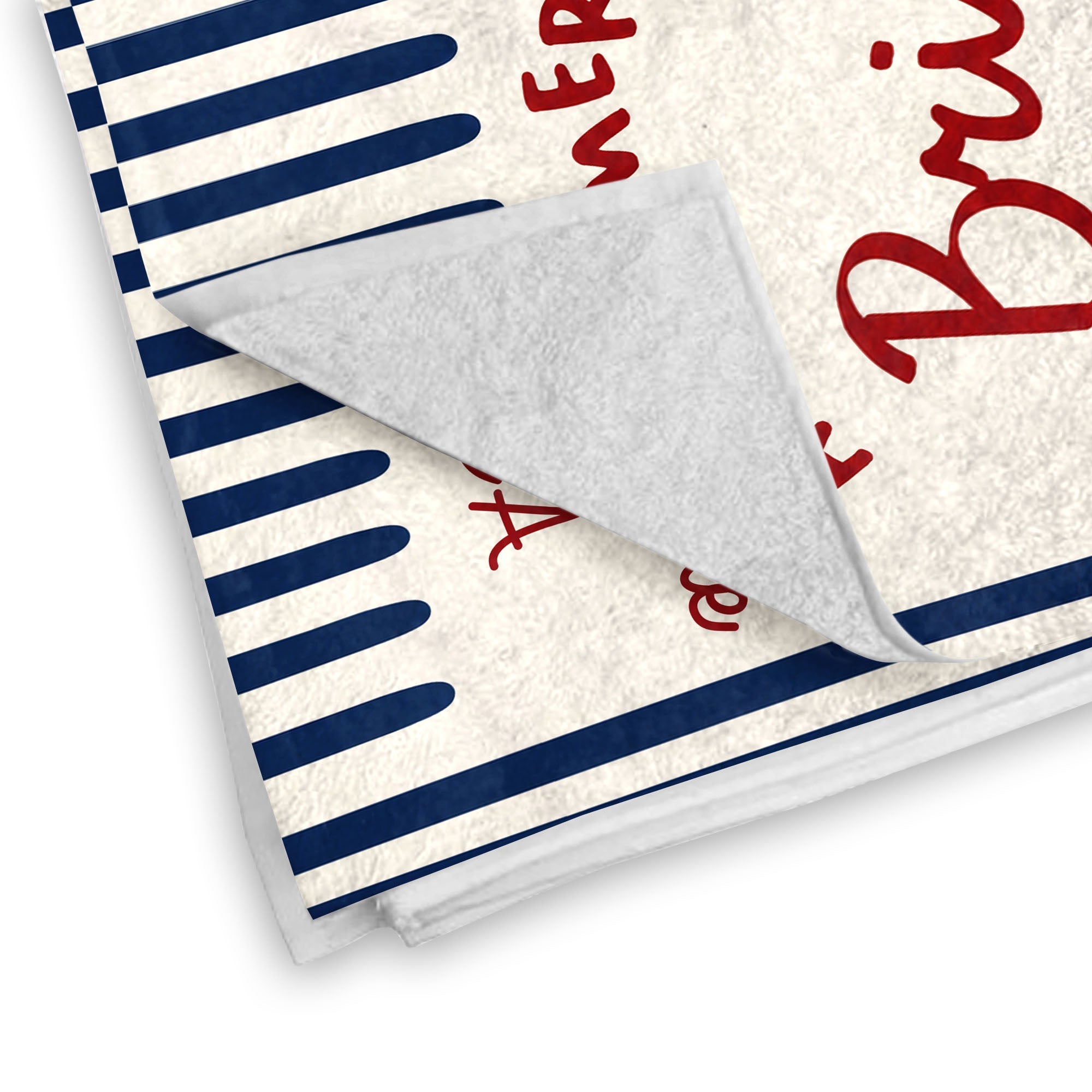 Personalized All-American Bride Beach Towel with USA Flag Gift for Bachelorette