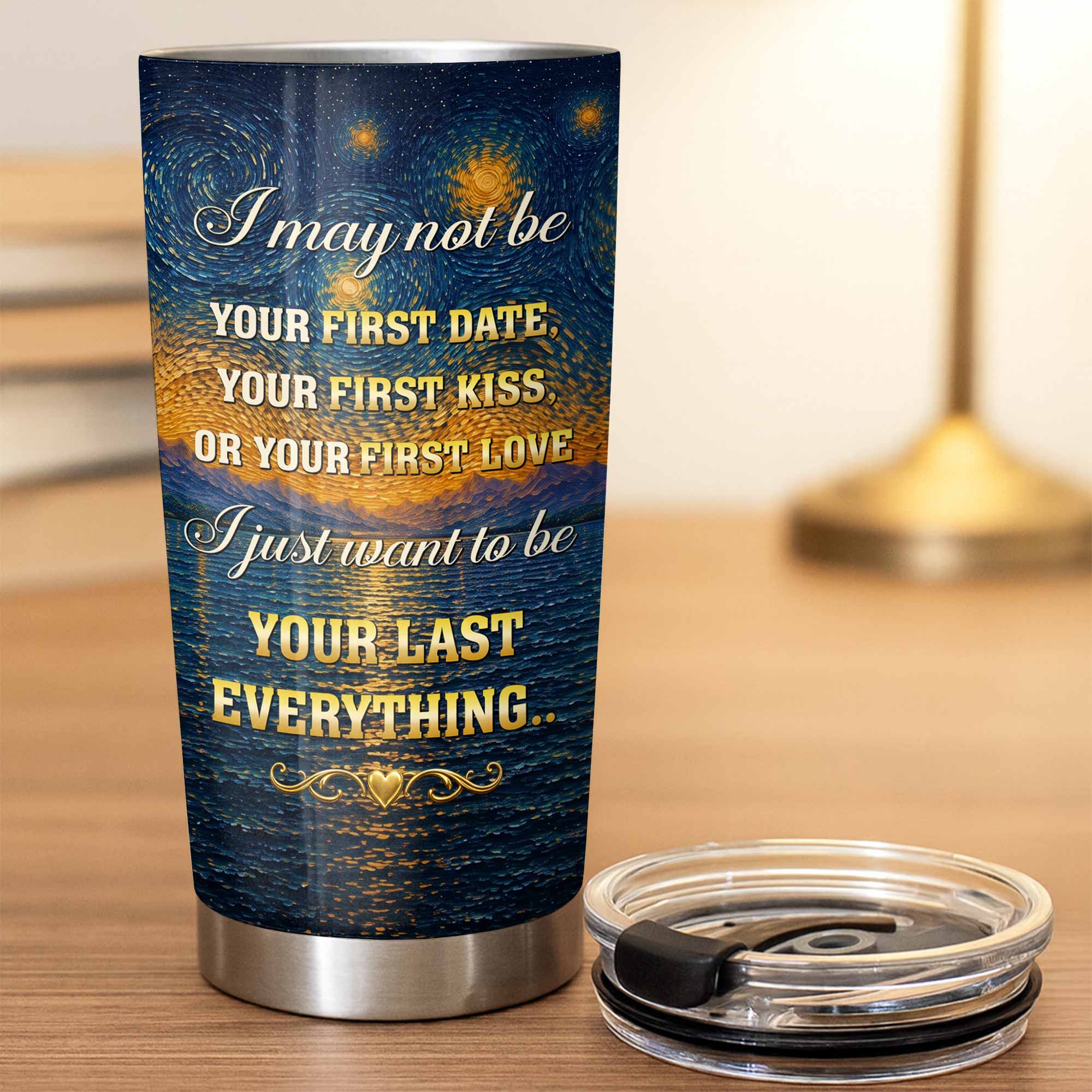 Personalized Custom Stainless Steel Tumbler 20oz for Wife Gift