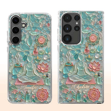 Load image into Gallery viewer, Personalized Clear Phone Case for Yoga Lovers Custom Name Gift
