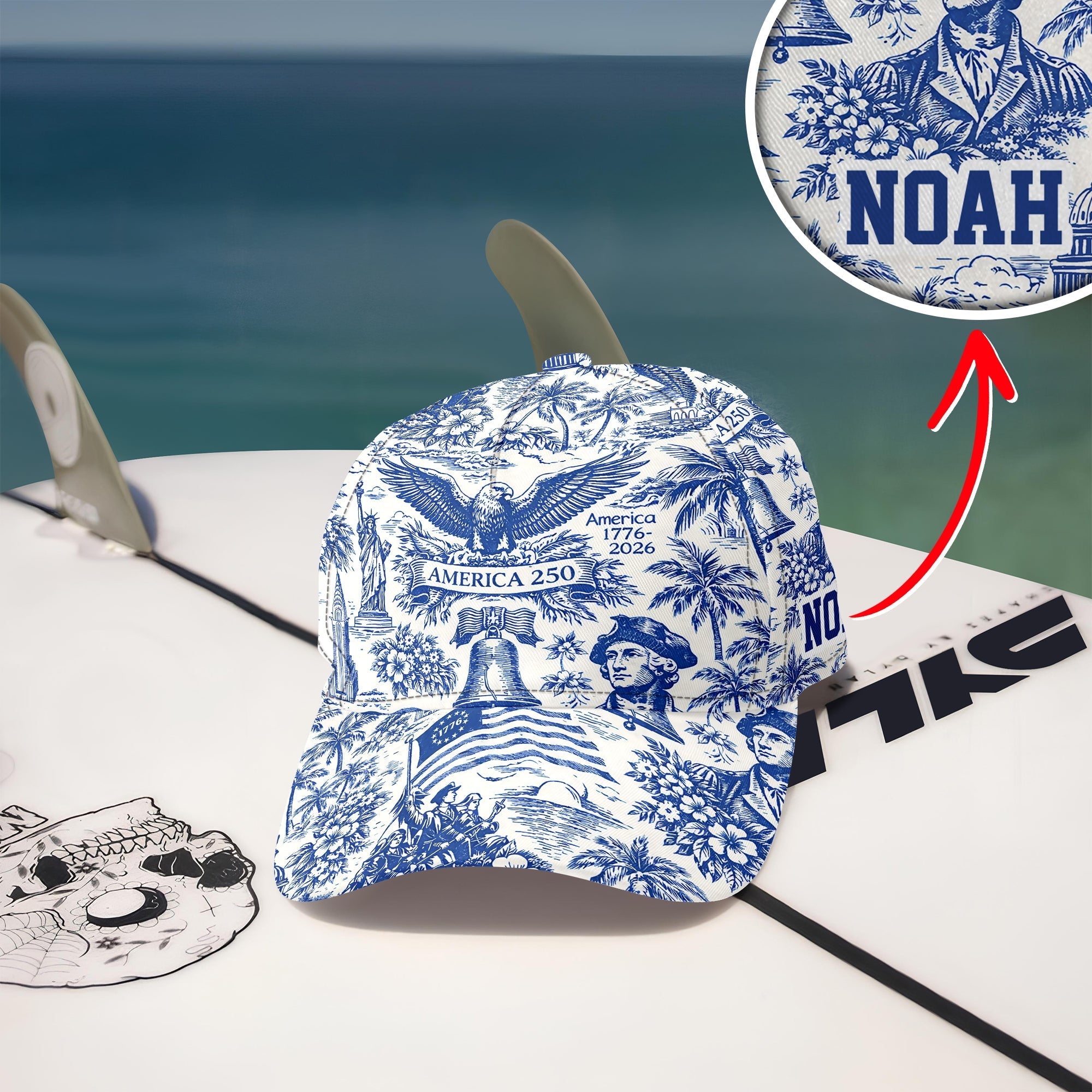 Personalized American 1776-2026 Anniversary Cap for Dad