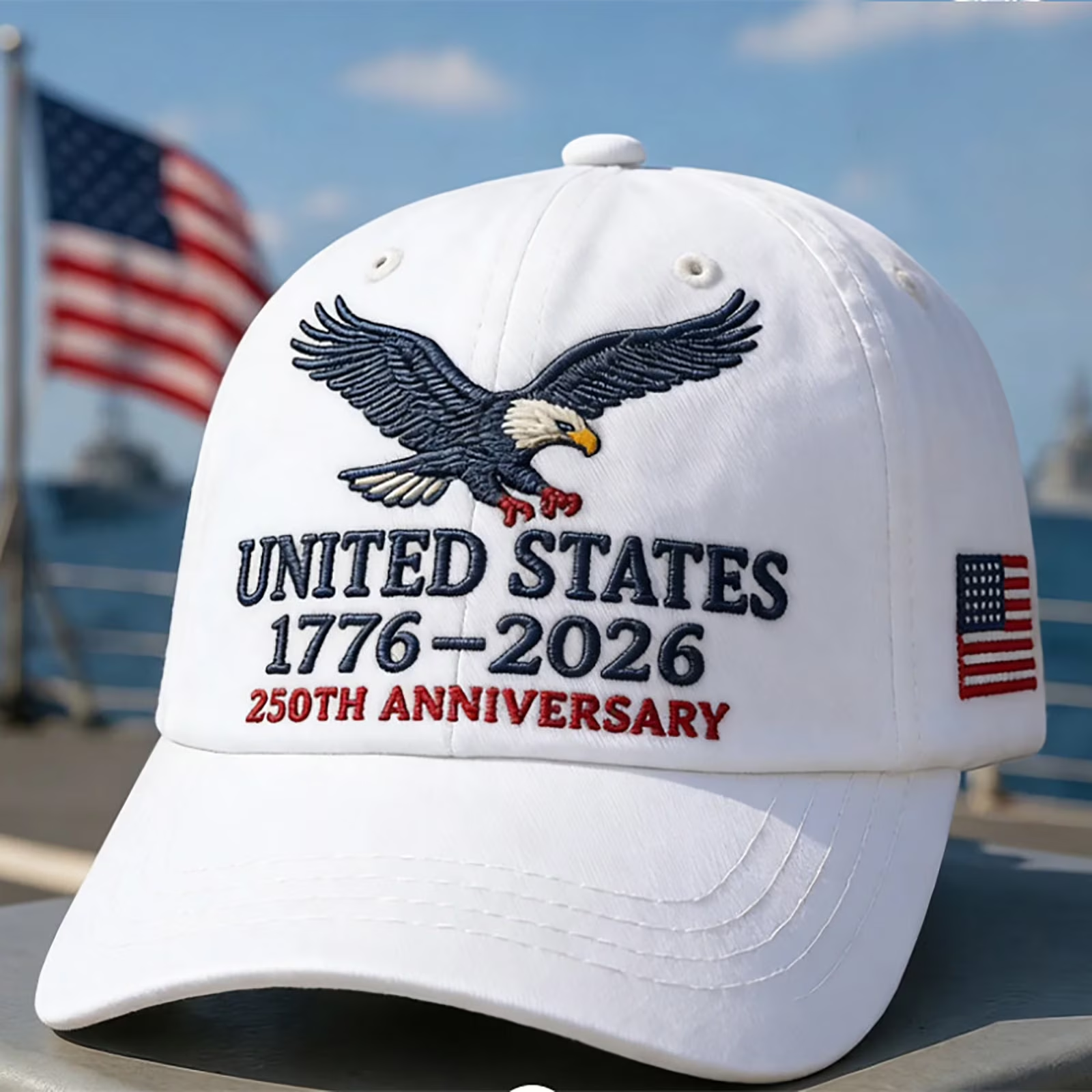 Personalized 250th Anniversary Cap Custom Name Gift for Dad