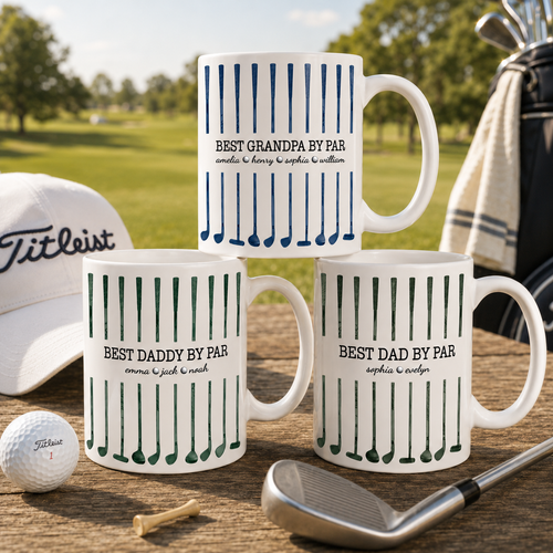 Personalized Golf Mug Best Dad Gift Custom Name for Father's Day