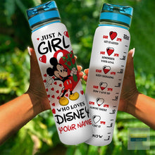 Load image into Gallery viewer, Personalized Disney Water Tracker Bottle Custom Name Gift
