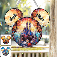 Load image into Gallery viewer, Personalized Disney Castle Suncatcher Ornament Gift for Couples
