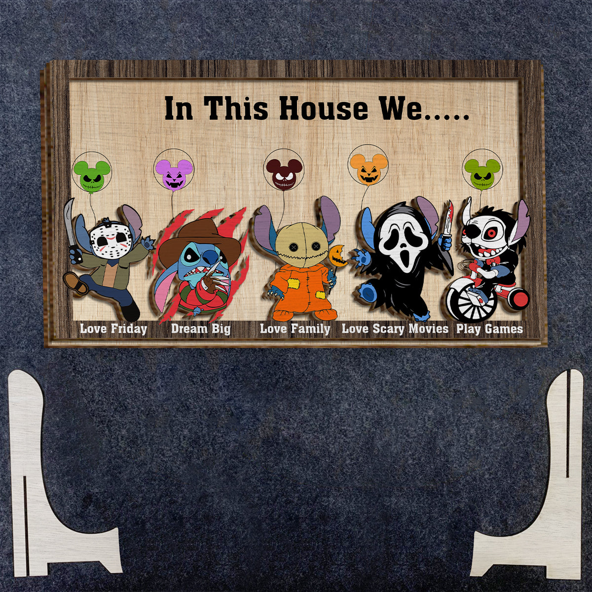 Personalized 2 Layered Wood Sign Custom Ohana Home Decor Gift