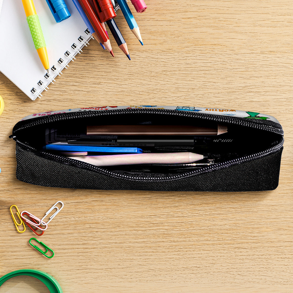 Personalized God Says I Am Pencil Case with Custom Name Gift for Kids