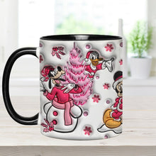 Load image into Gallery viewer, Personalized Christmas Mouse Accent Mug Custom Name Gift
