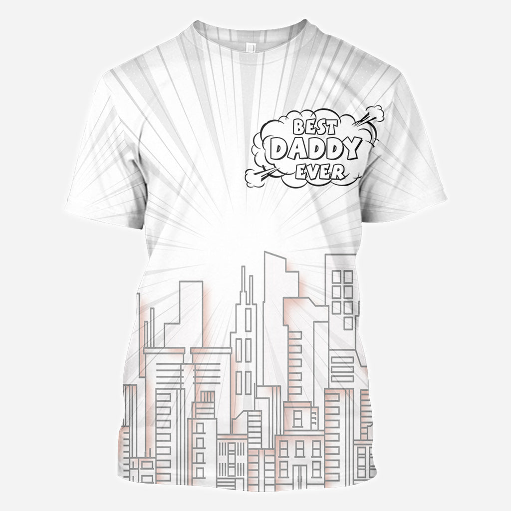 Personalized Best Dad Ever All Over Shirt Custom Family Design