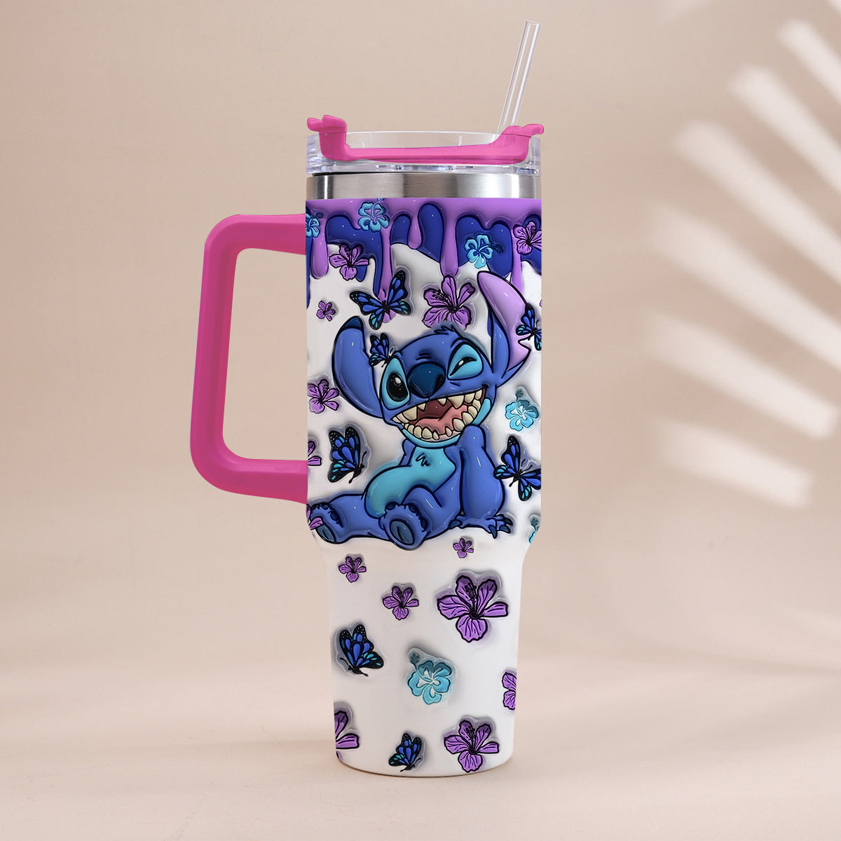 Personalized Ohana Tumbler with Handle Custom Name Gift Idea