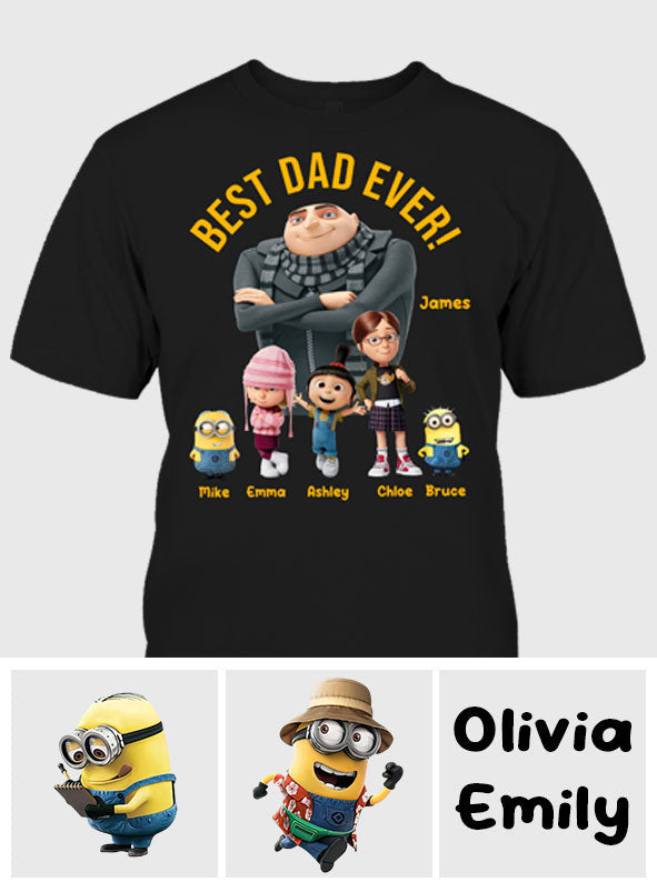 Personalized Best Dad Ever T-shirt & Hoodie Gift for Father's Day