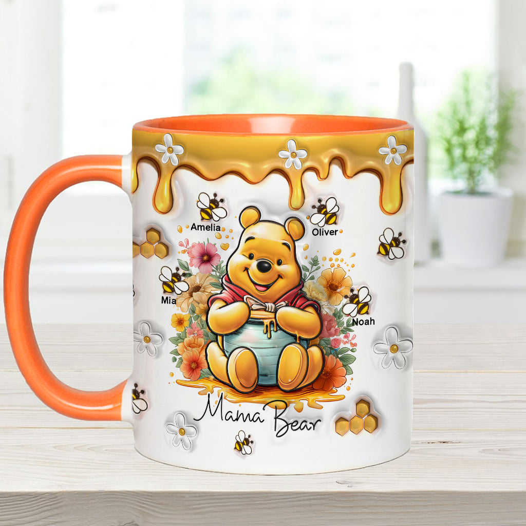 Personalized Mama Bear Accent Mug Custom Name Gift for Mom