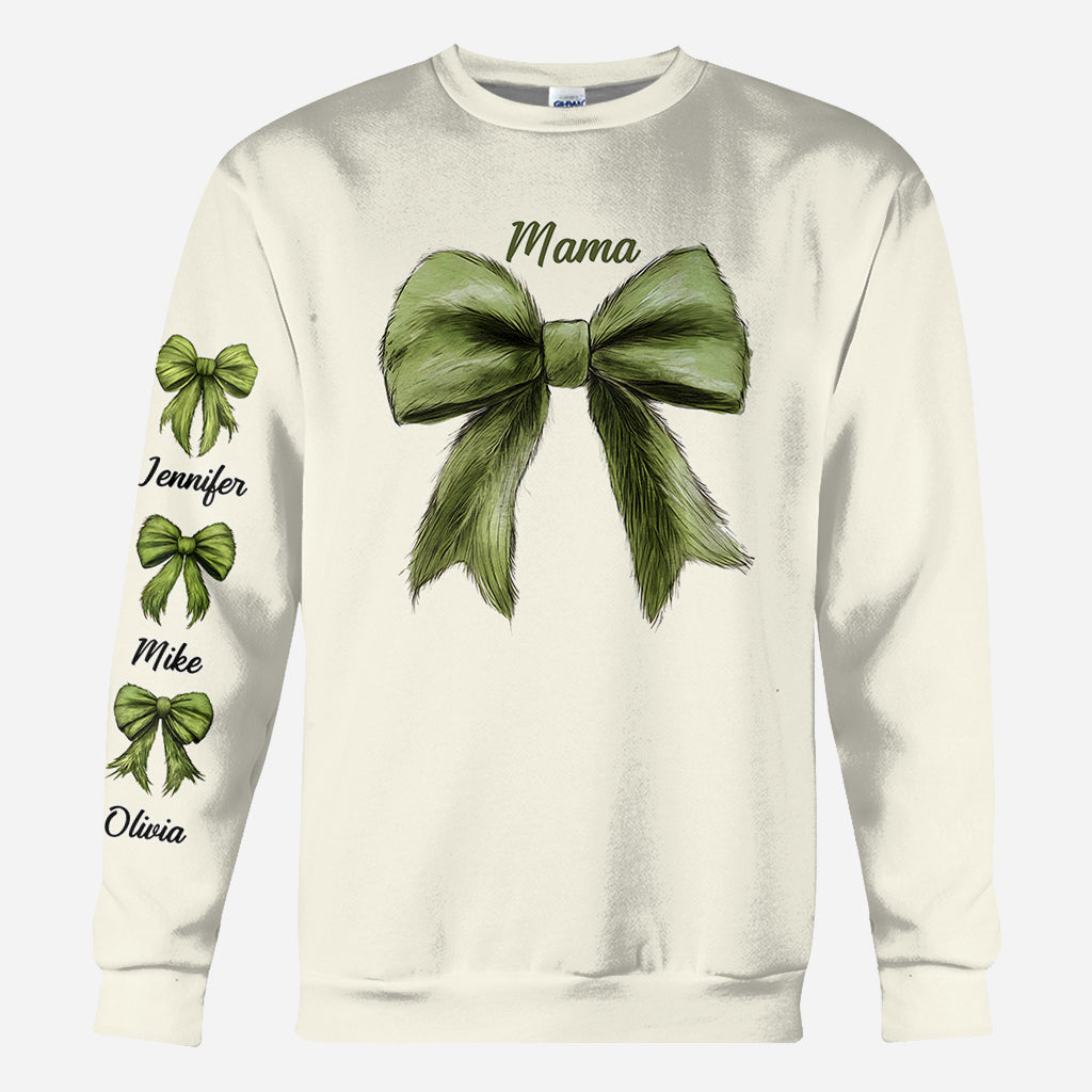 Personalized Mama Christmas All Over Shirt Custom Family Gift