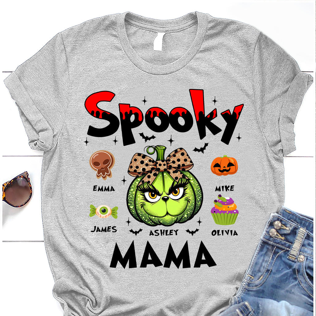 Personalized Spooky Mama T-shirt & Hoodie for Halloween Gift
