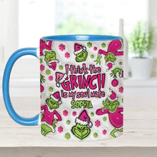 Load image into Gallery viewer, Personalized Grinch Accent Mug Custom Name Christmas Gift

