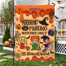 Load image into Gallery viewer, Personalized Witches Garden Flag Halloween Decoration Custom Name
