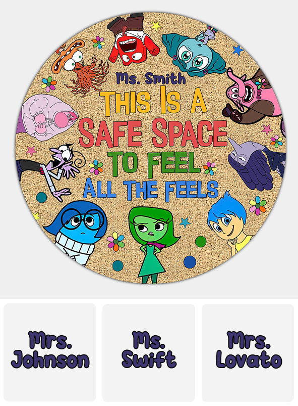 Personalized Autism Awareness Round Rug Gift for Teachers