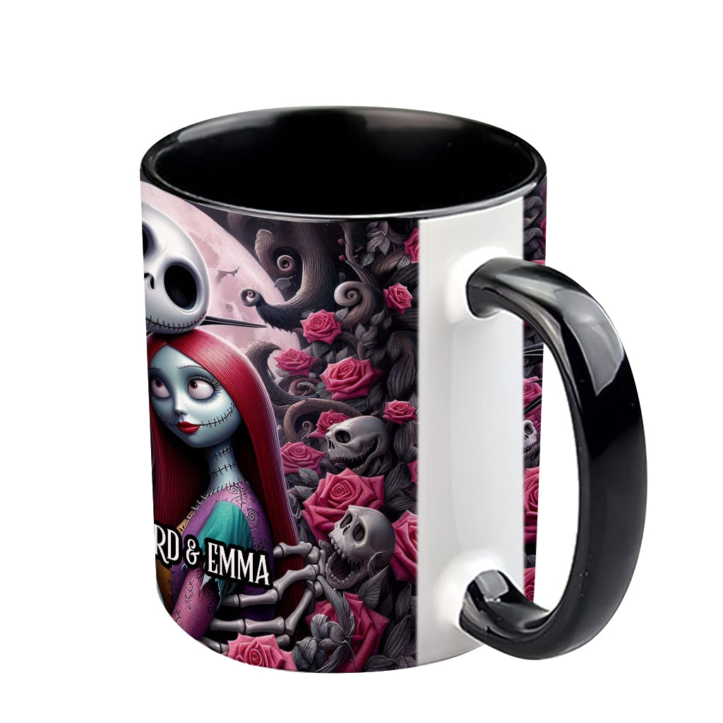 Personalized Nightmare Accent Mug Custom Names Gift for Couples