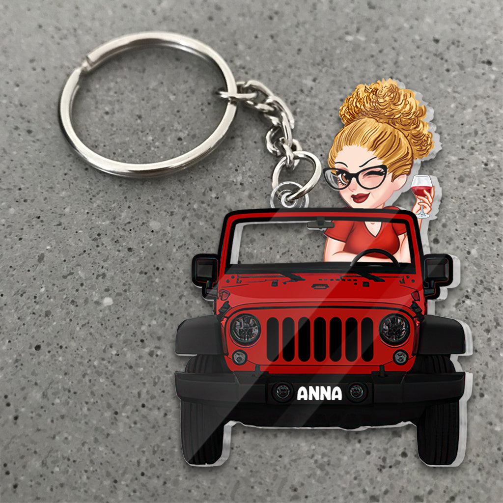 Personalized Acrylic Car Keychain Custom Name Gift for Her