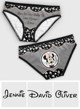 Load image into Gallery viewer, Personalized Lace Border Women Briefs Custom Name Gift
