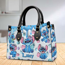 Load image into Gallery viewer, Personalized Ohana Leather Handbag Gift for Her - Floral Design
