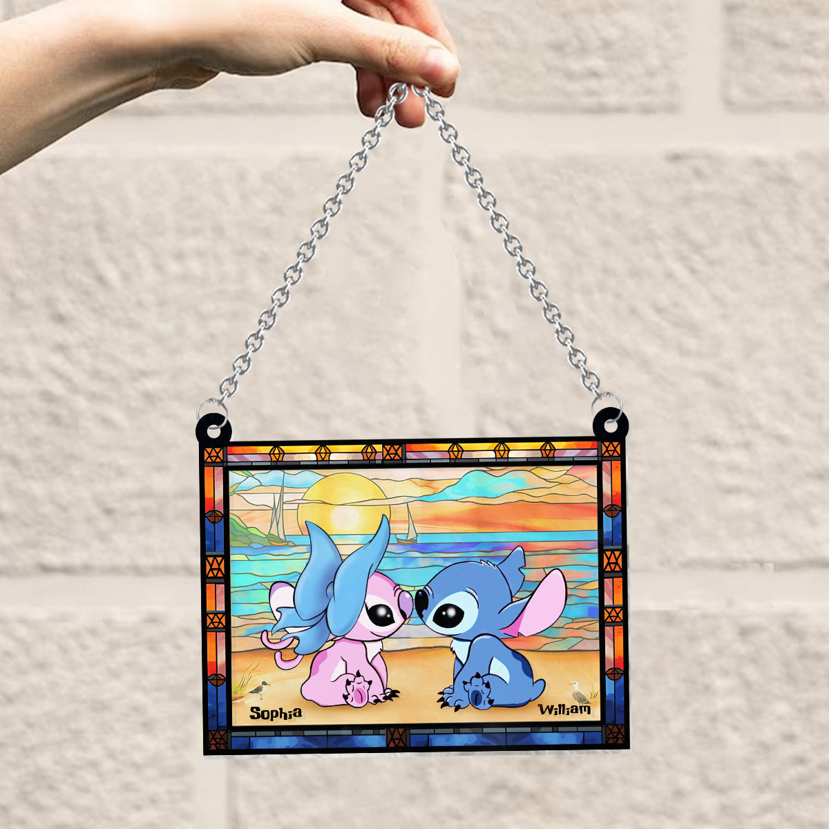 Personalized Ohana Window Hanging Suncatcher Ornament Gift