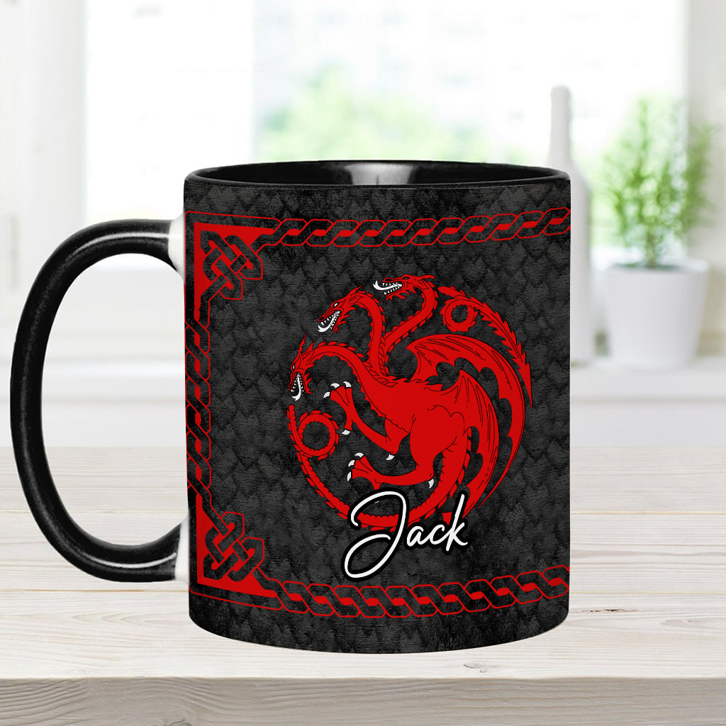 Personalized Accent Mug with Dragon Design for Coffee Lovers