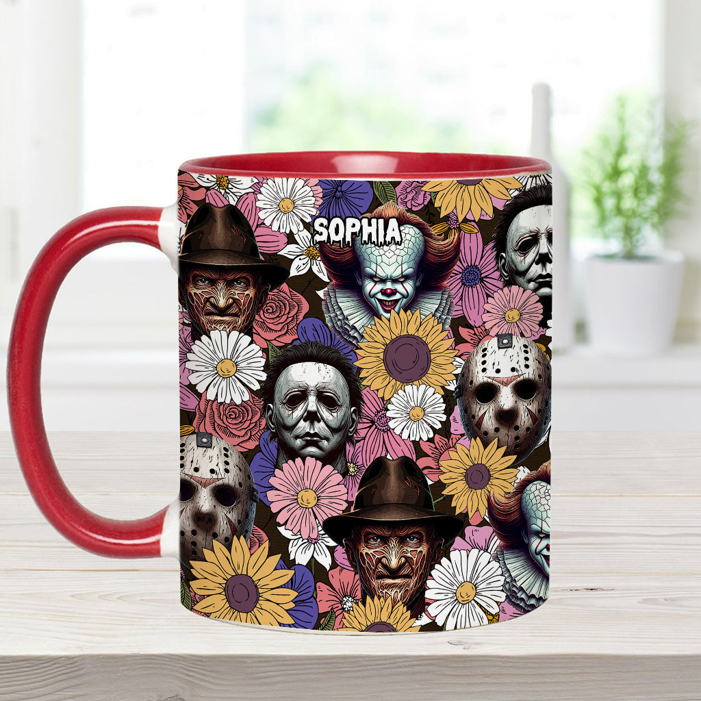 Personalized Horror Movie Accent Mug with Custom Name Gift