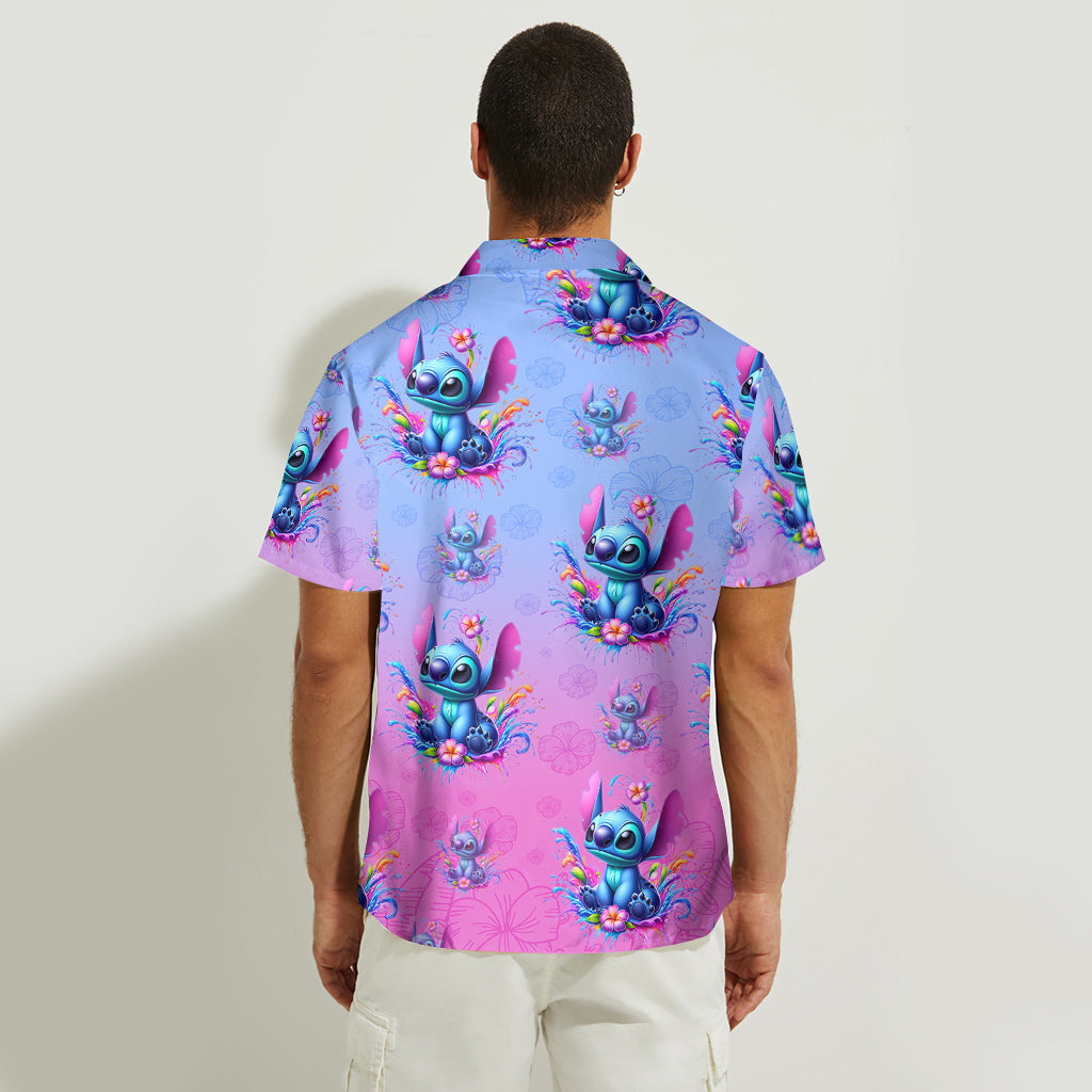 Personalized Hawaiian Shirt with Stitch Design Custom Name Gift