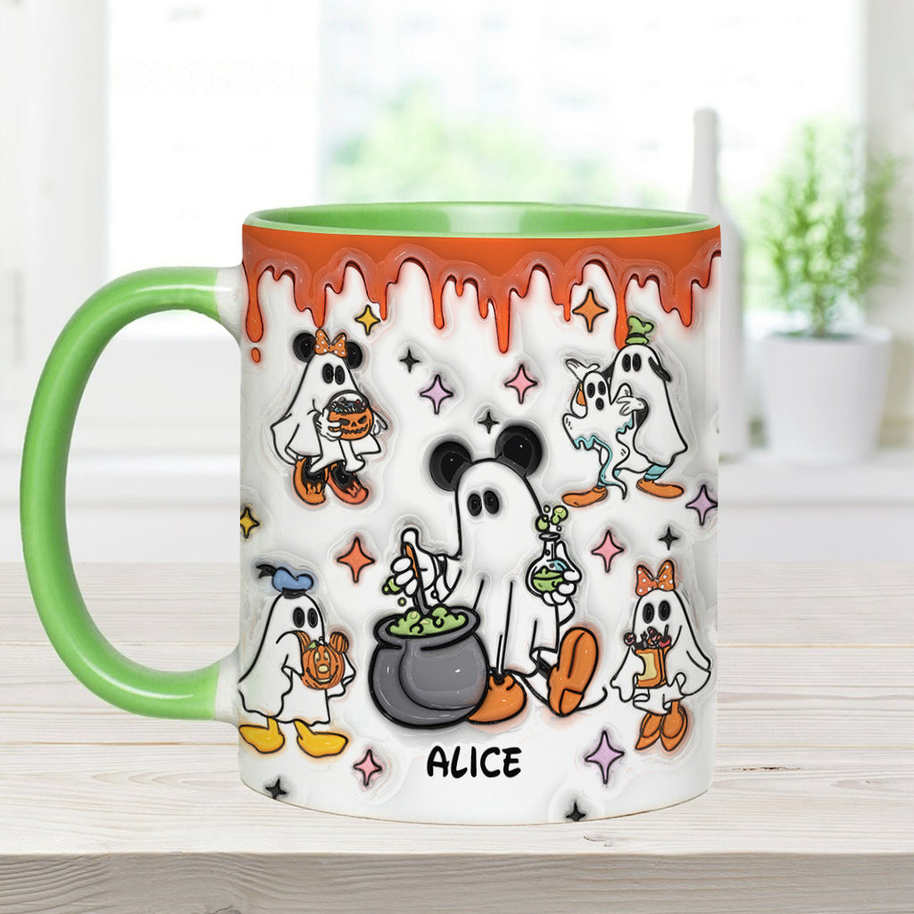 Personalized Spooky Ghost Accent Mug Custom Name Halloween Gift