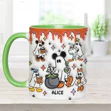 Load image into Gallery viewer, Personalized Spooky Ghost Accent Mug Custom Name Halloween Gift
