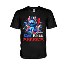 Load image into Gallery viewer, Personalized God Bless America T-Shirt &amp; Hoodie for July 4th Gift
