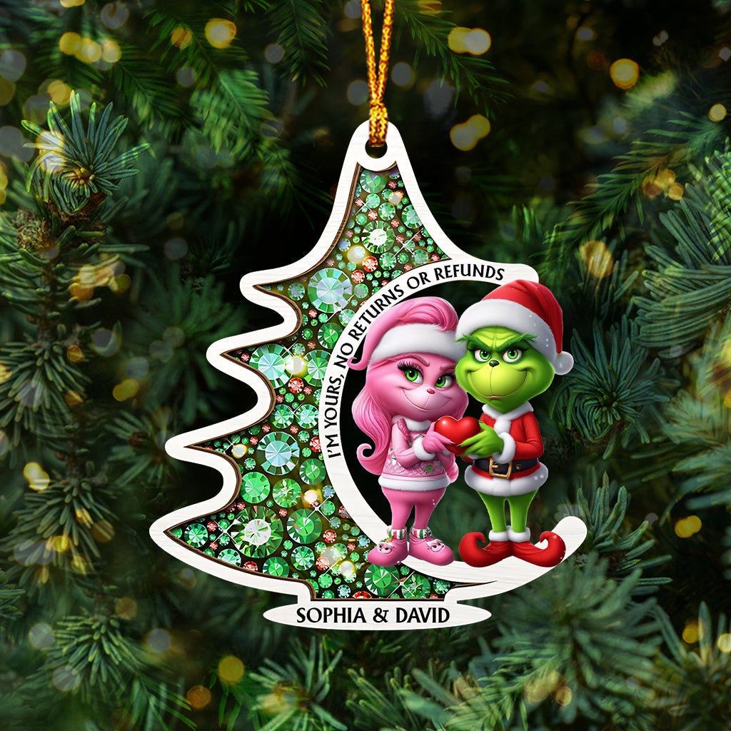 Personalized Grinch Christmas Tree Ornament Custom Gift
